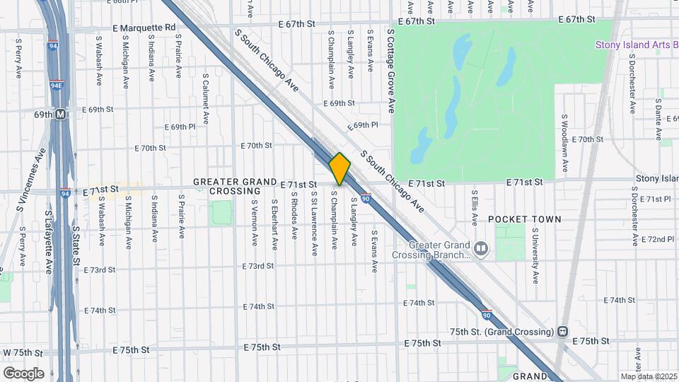 7105 S Champlain Ave Mapa y Detalles de la Ubicación