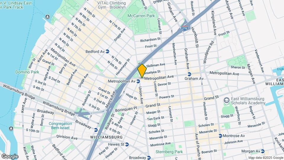 524 Metropolitan Ave Map and Location Details