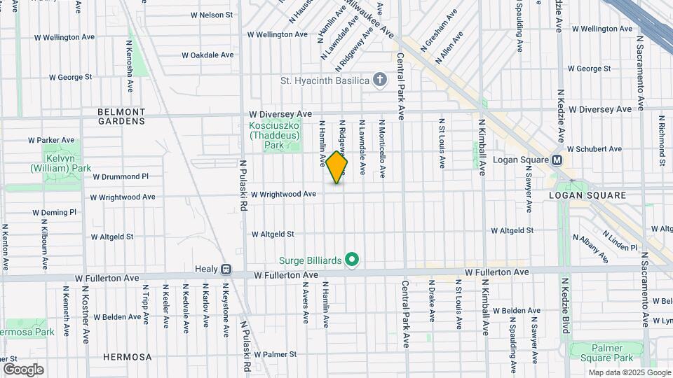 3740-3744 W Wrightwood Ave Map and Location Details
