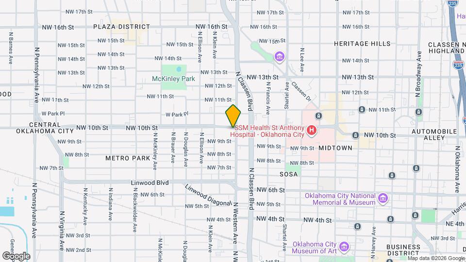 1100 N Western Ave Mapa y Detalles de la Ubicación