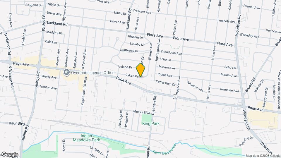 9812 Zykan Dr Map and Location Details