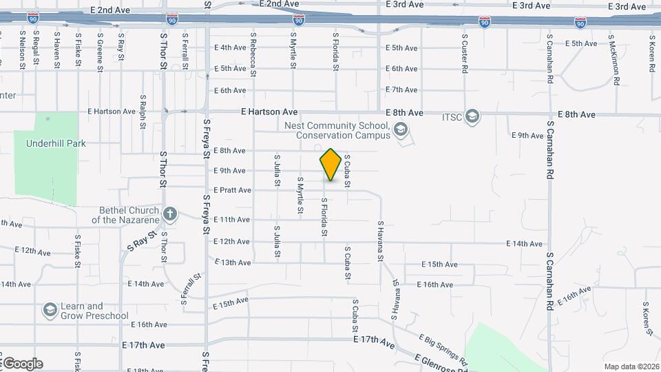 4107 E Pratt Ave Map and Location Details