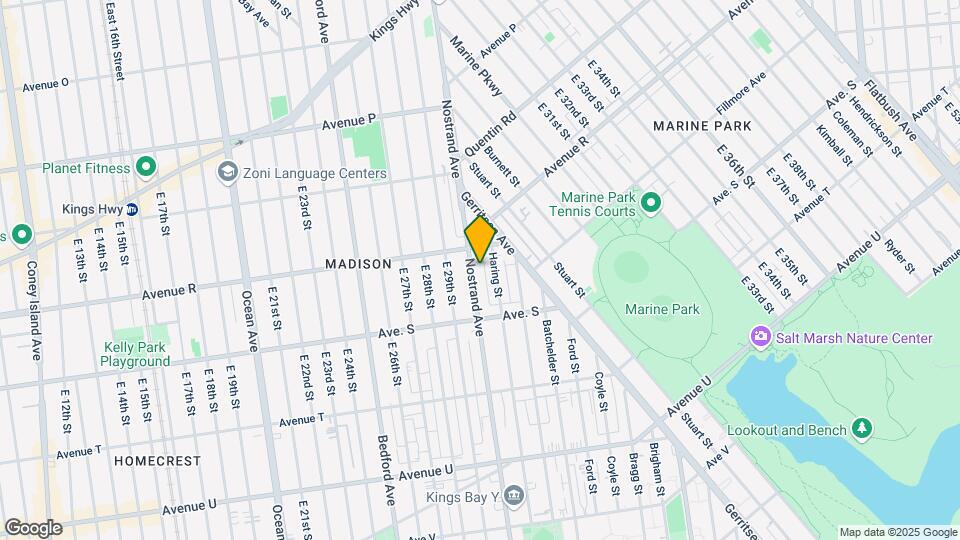 3165 Nostrand Ave Map and Location Details
