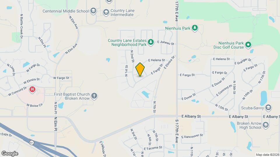 308 E Fargo St Map and Location Details