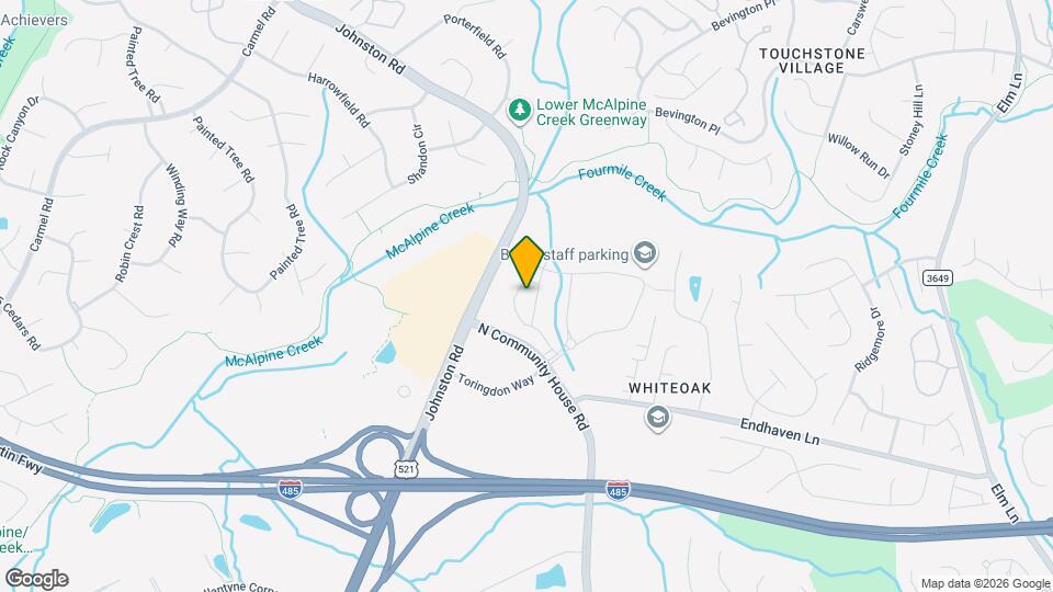 Camden South Charlotte Mapa y Detalles de la Ubicación