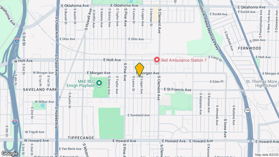 3521 S Logan Ave Map and Location Details