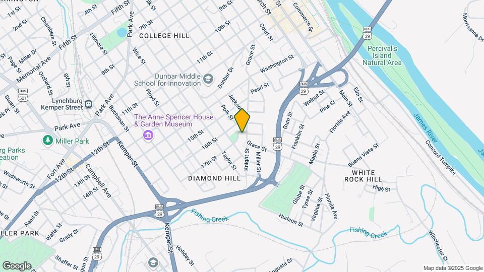 1709 Grace St. Lynchburg VA 24504 Mapa y Detalles de la Ubicación