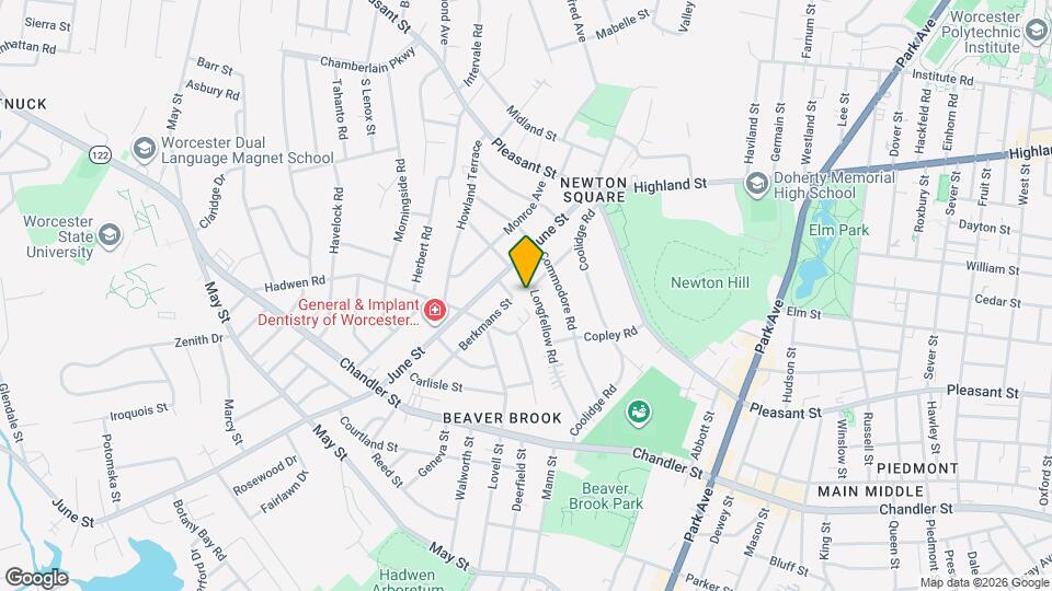 95 Longfellow Rd, Unit 1 Map and Location Details