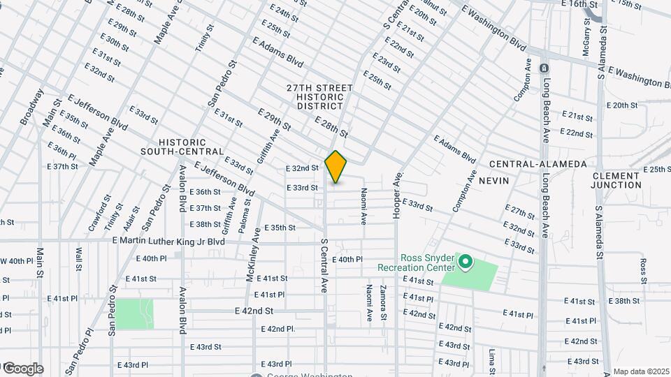 1123 E 33rd St Map and Location Details