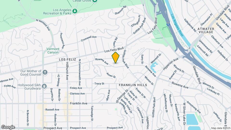 3359 Rowena Ave Map and Location Details