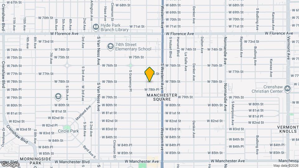 1852 W 78th St Map and Location Details