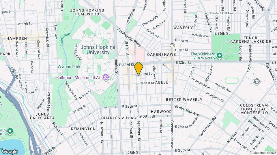 3125 N Calvert St Map and Location Details