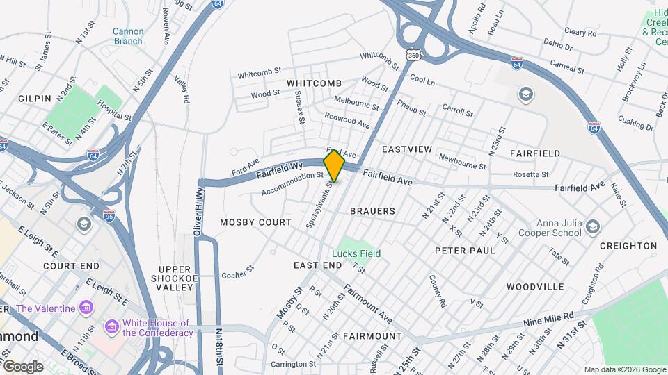 1617 Spotsylvania St Map and Location Details