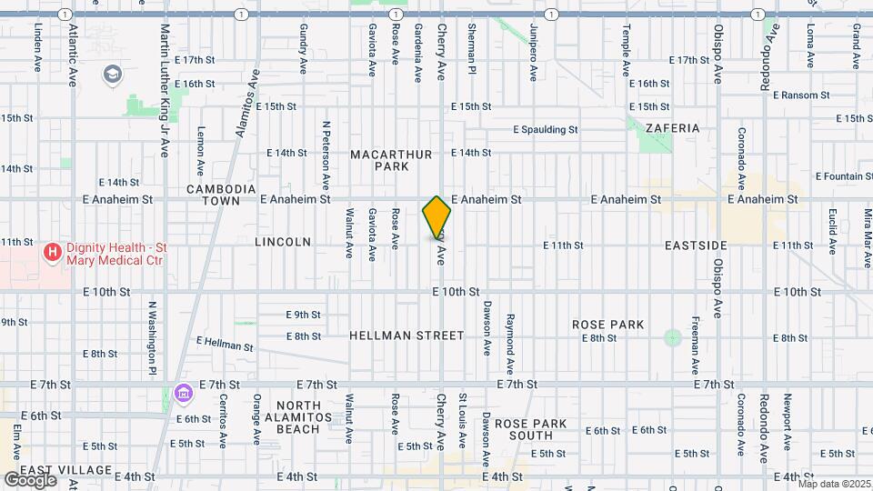 1101 Cherry Ave Mapa y Detalles de la Ubicación
