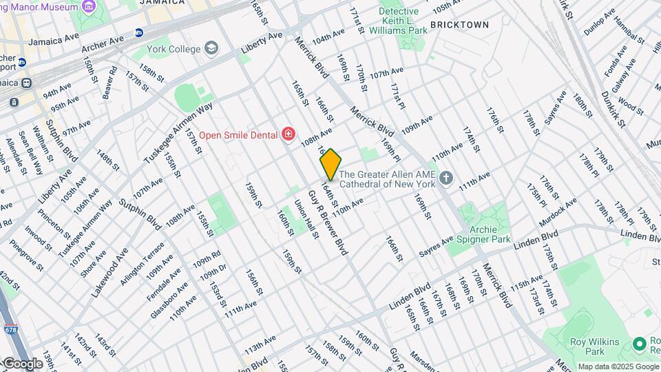 109-15 164th St, Unit Bottom level Map and Location Details