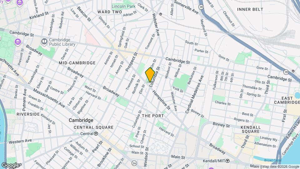 121 Hampshire St, Unit 1B Map and Location Details