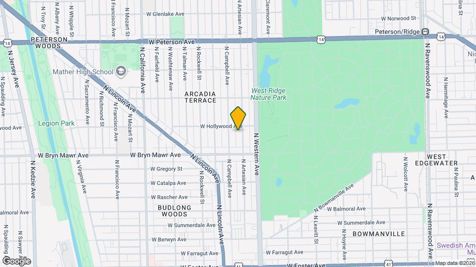 5644 N Artesian Ave Map and Location Details