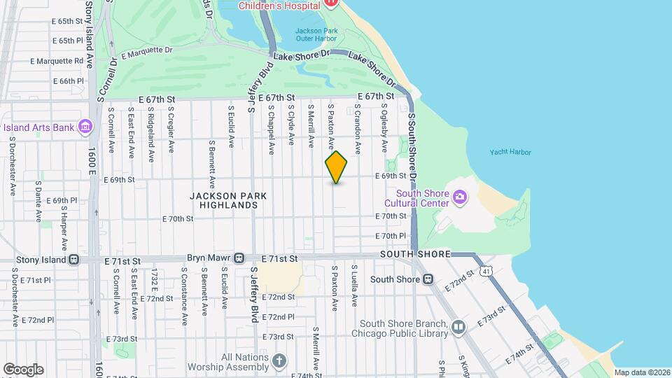 6913 S Paxton Ave Map and Location Details