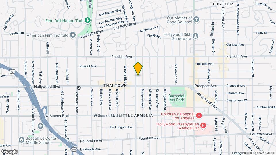 1736 N Normandie Ave Map and Location Details