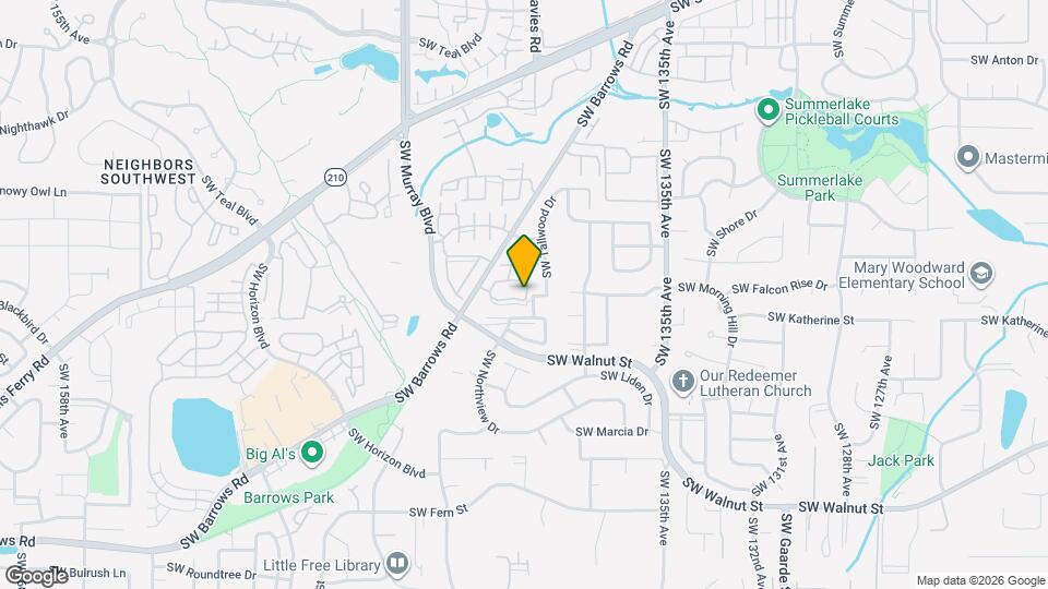 14184 SW Barrows Rd Mapa y Detalles de la Ubicación