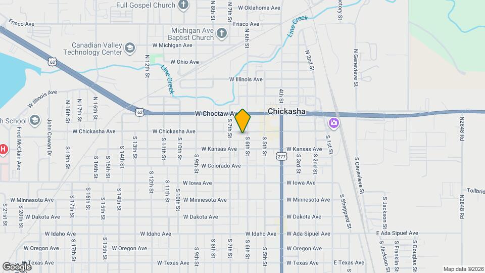 611 W Chickasha Ave Map and Location Details