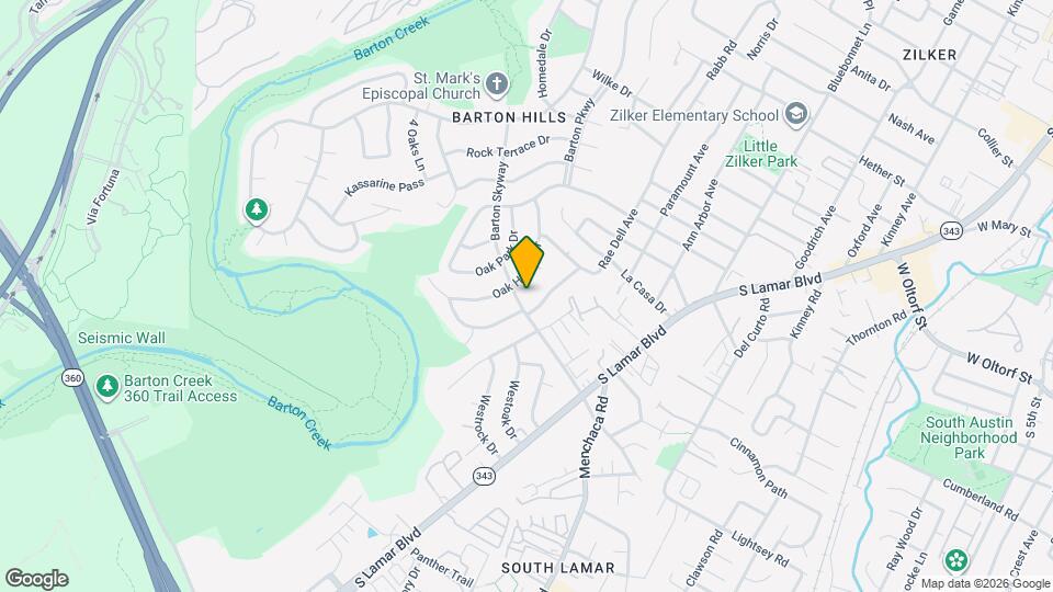 2404 Barton Skyway Map and Location Details