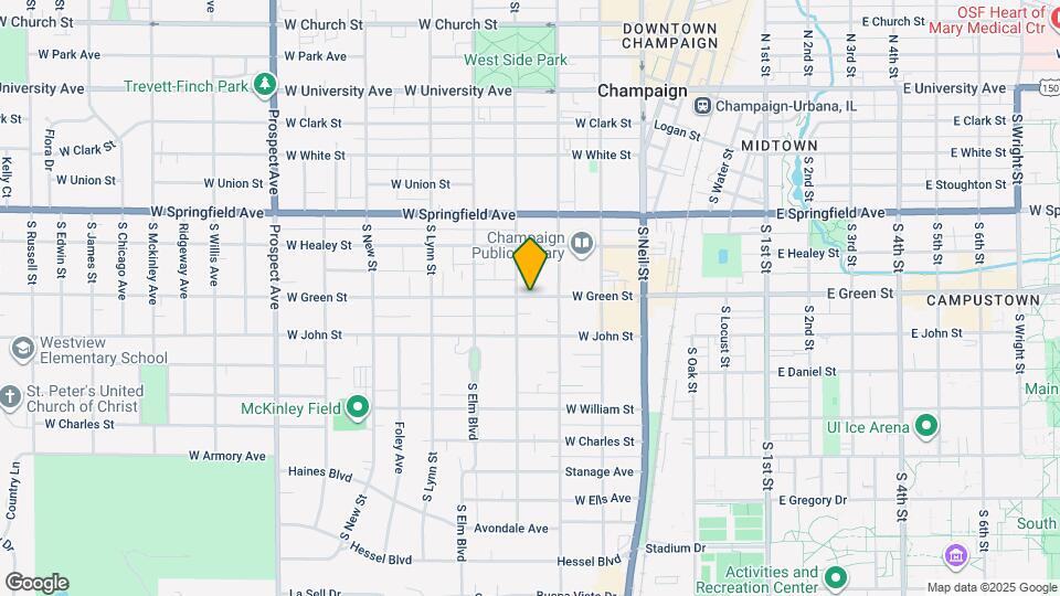 307 W Green St Map and Location Details