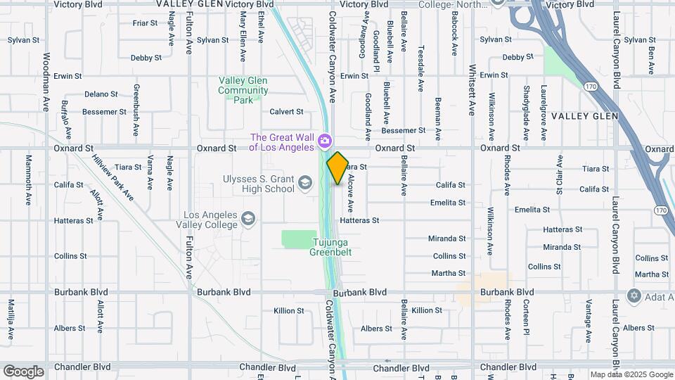 5852 Coldwater Canyon Ave Mapa y Detalles de la Ubicación