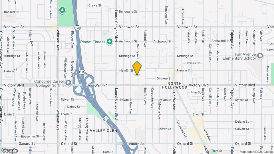 6431 Gentry Ave Mapa y Detalles de la Ubicación