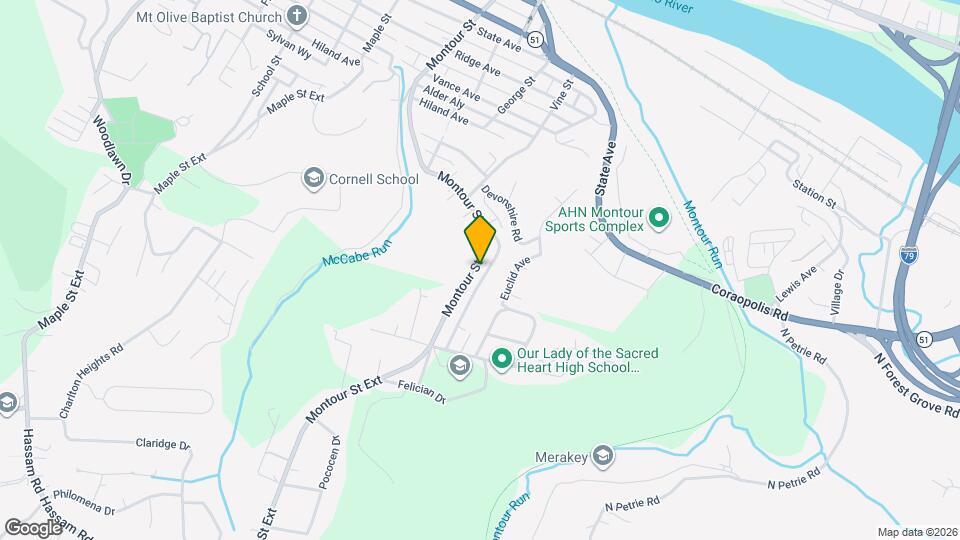 1865 Montour St Ext Map and Location Details