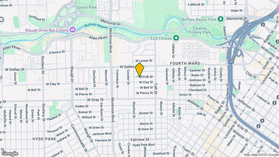 601 W Polk St Map and Location Details