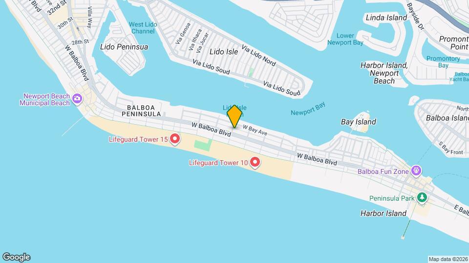 1144 W Balboa Blvd, Unit A Mapa y Detalles de la Ubicación