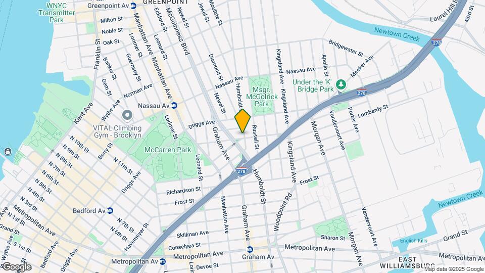 139 Engert Ave Mapa y Detalles de la Ubicación