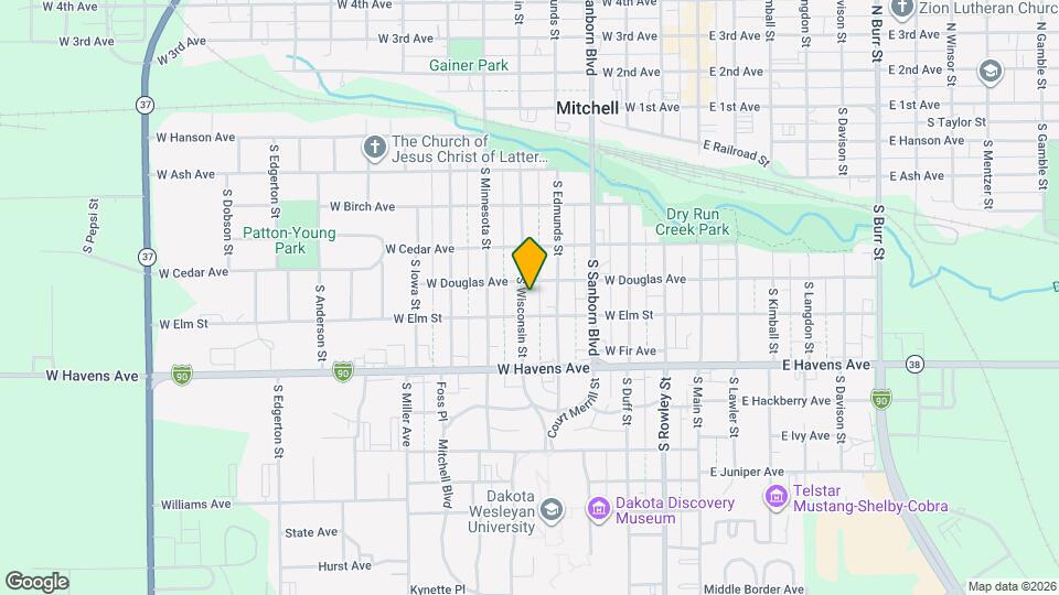 608 S Wisconsin St Map and Location Details