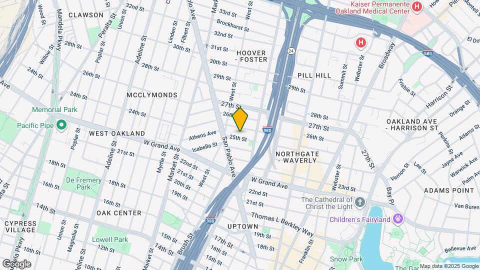 696 25th St, Unit Upstairs Map and Location Details