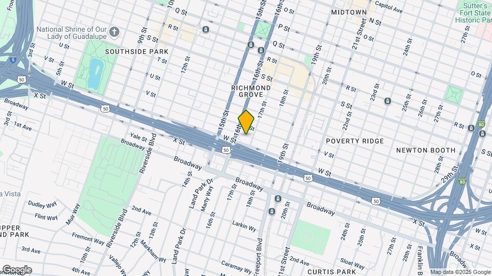 1621 W St Map and Location Details