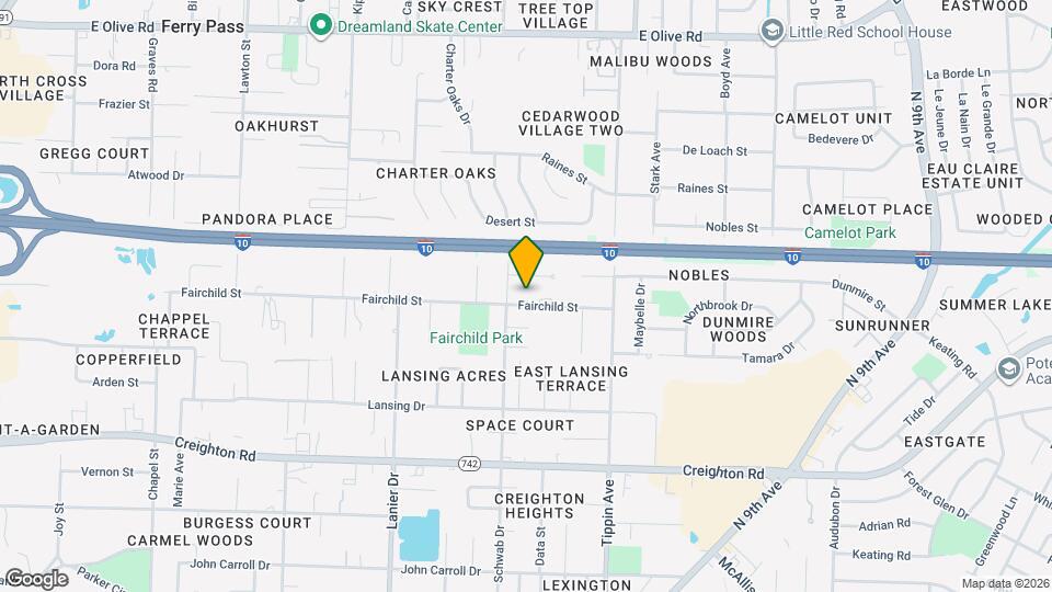 2102 Fairchild St Map and Location Details