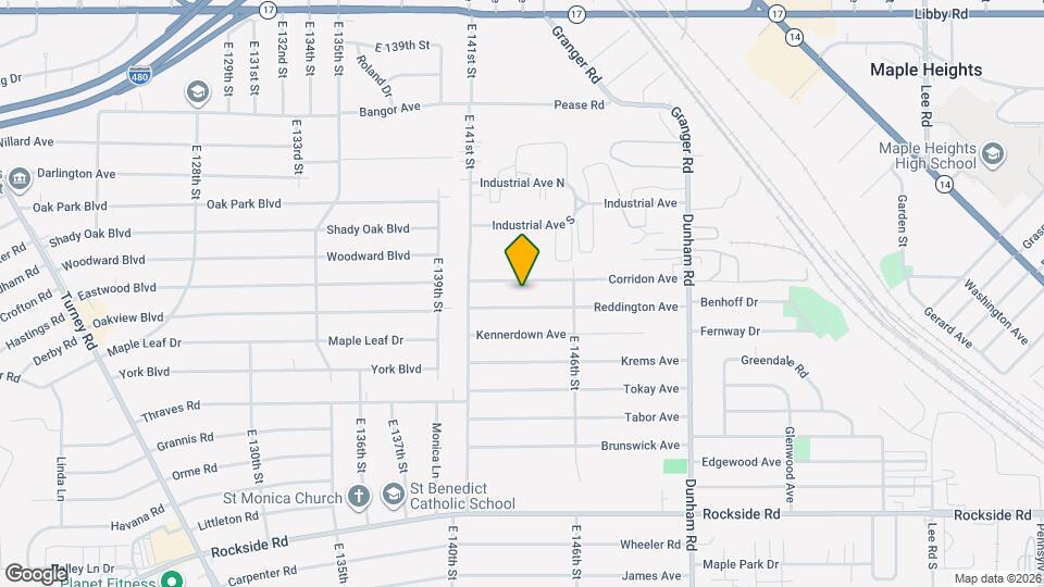 14312 Corridon Ave Mapa y Detalles de la Ubicación