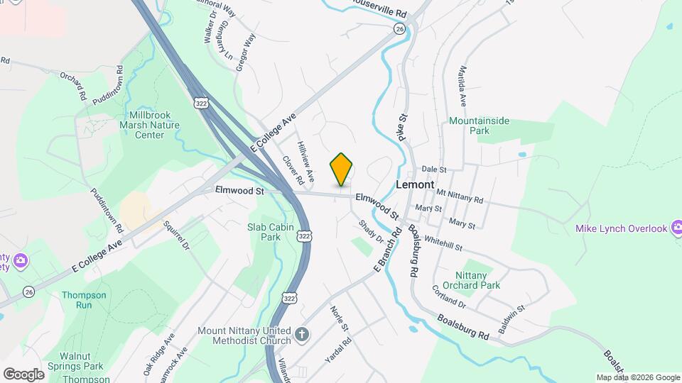 611 Elmwood St Map and Location Details