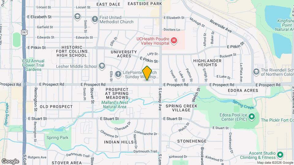 1040 E Prospect Rd Map and Location Details