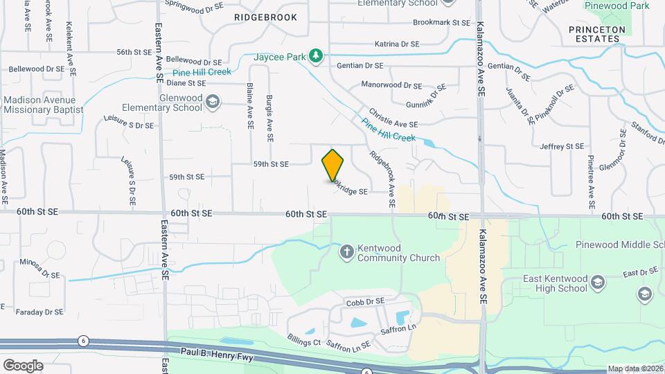 1264 Brookridge SE Map and Location Details