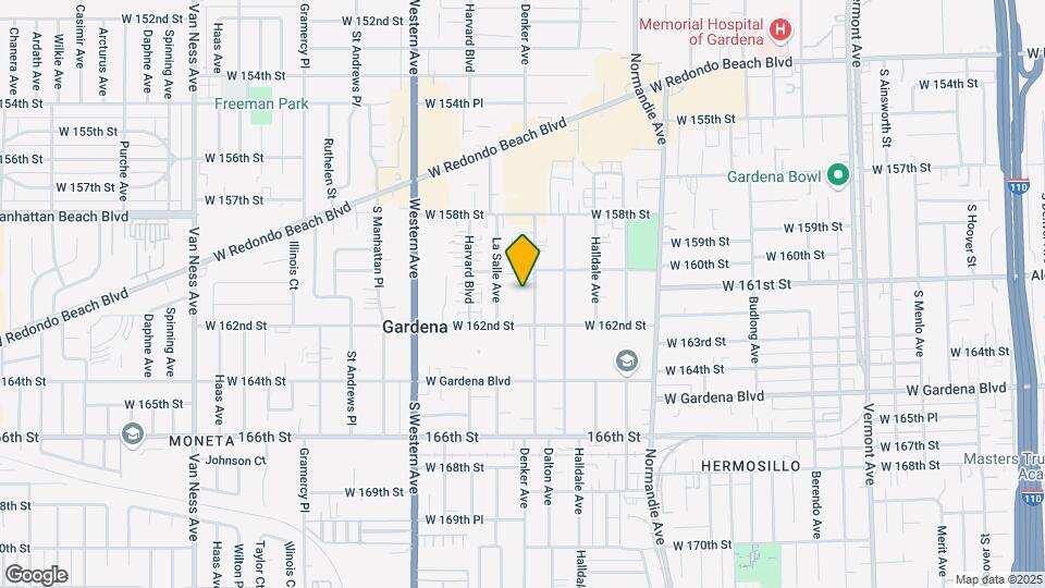 16021 S Denker Ave Map and Location Details