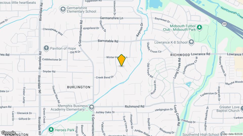 7371 Bayou Bend Cove Map and Location Details