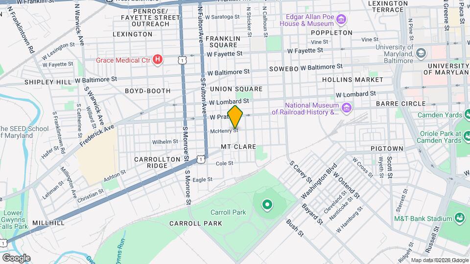 300 S Gilmor St, Unit 2 Map and Location Details