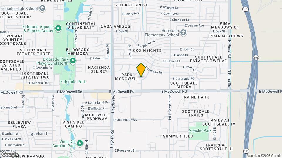 8214 E Elm Dr Map and Location Details