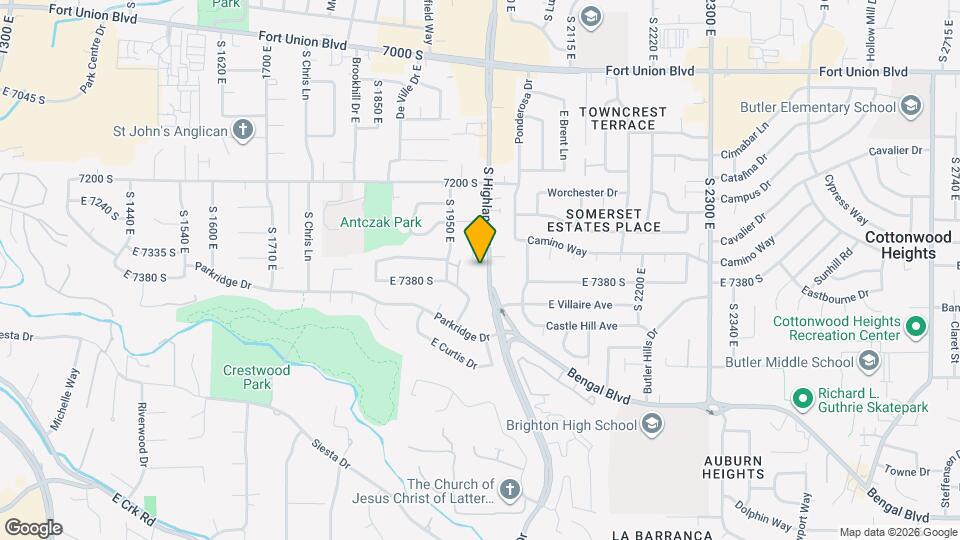 7374 S Highland Dr Map and Location Details