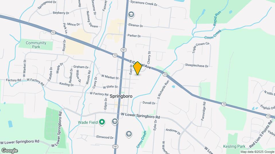 140 E Market St Map and Location Details