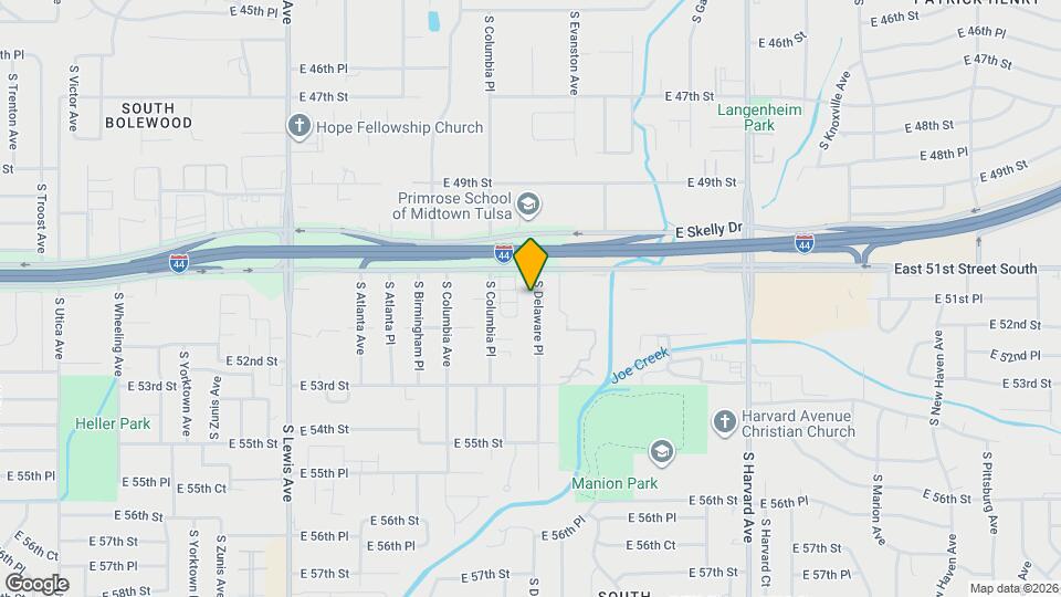 5124 S Delaware Pl Map and Location Details