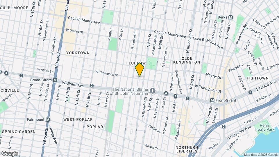 1301 N Marshall St Map and Location Details