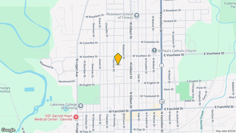 1206 Robinson St Map and Location Details